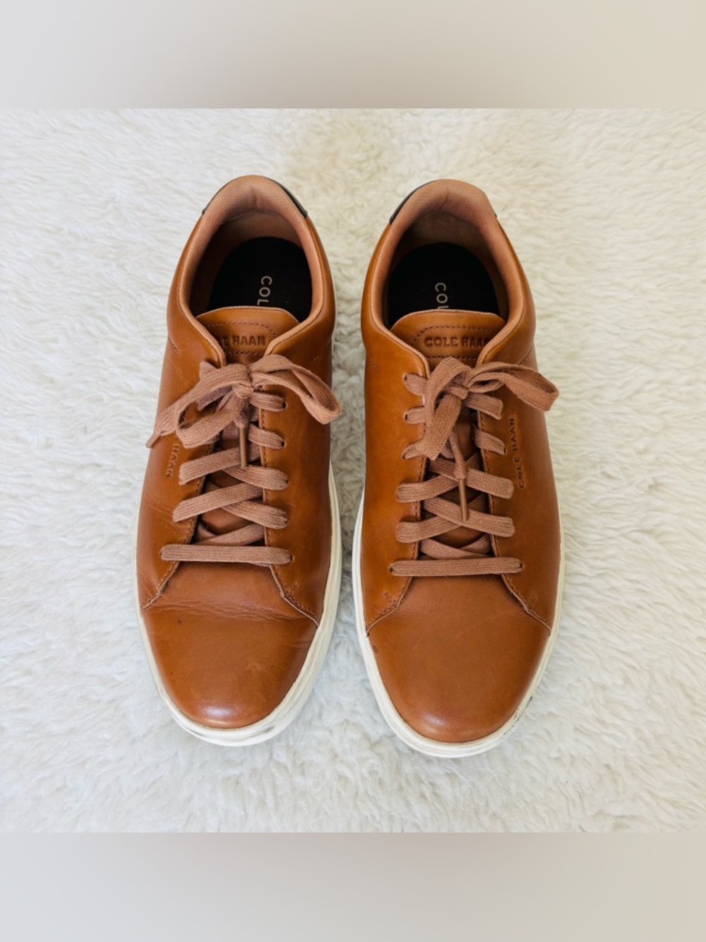 Cole Haan Men’s Brown Leather Low-Top Sneakers size 10.5 M